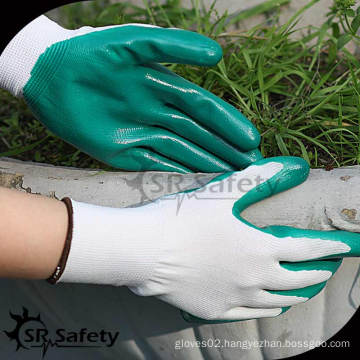 SRSAFETY 13G Polyester knit working gloves with nitrile